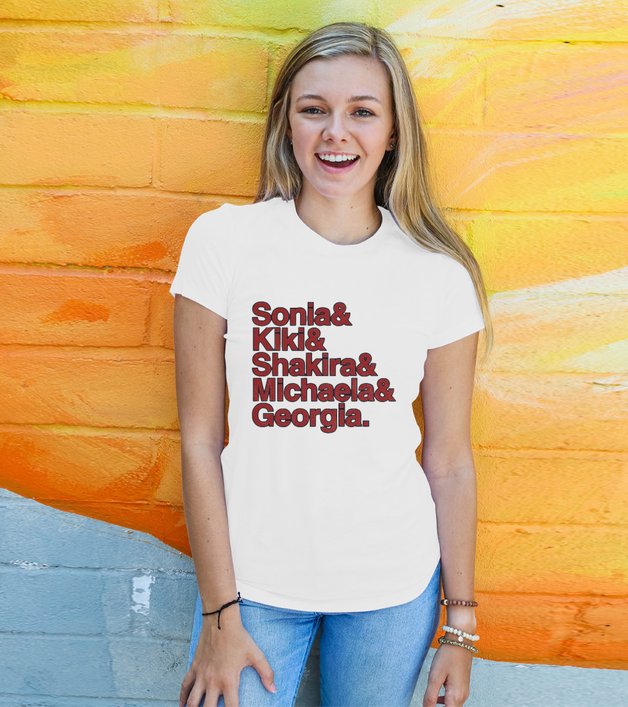 Washington Women's Basketball Sonia Kiki Shakira Michaela Georgia 2026 WNBA Ampersand Stars T-Shirt