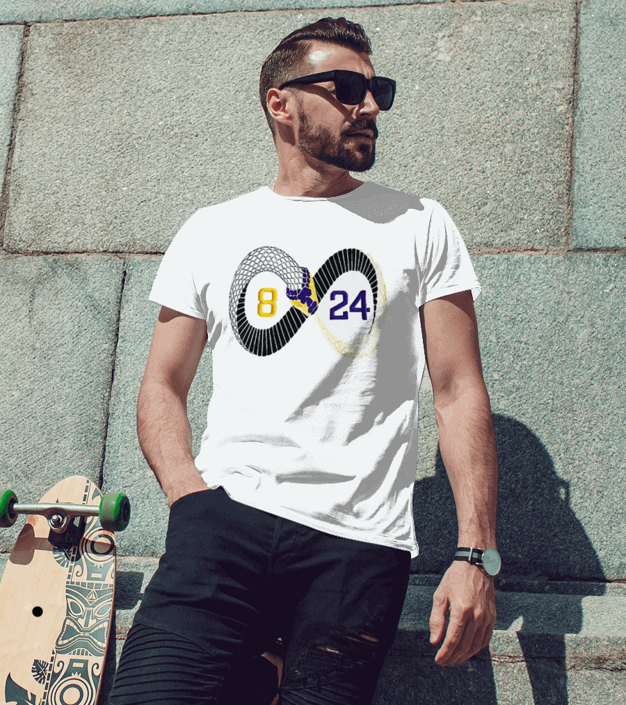 Mamba 8 24 Infinity Kobe Bryant Lakers Basketball Snake Net T-Shirt