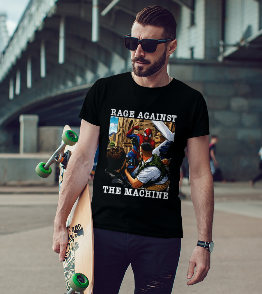 Rage Against The Machine Spider Man Bold Street Art Scene T-Shirt