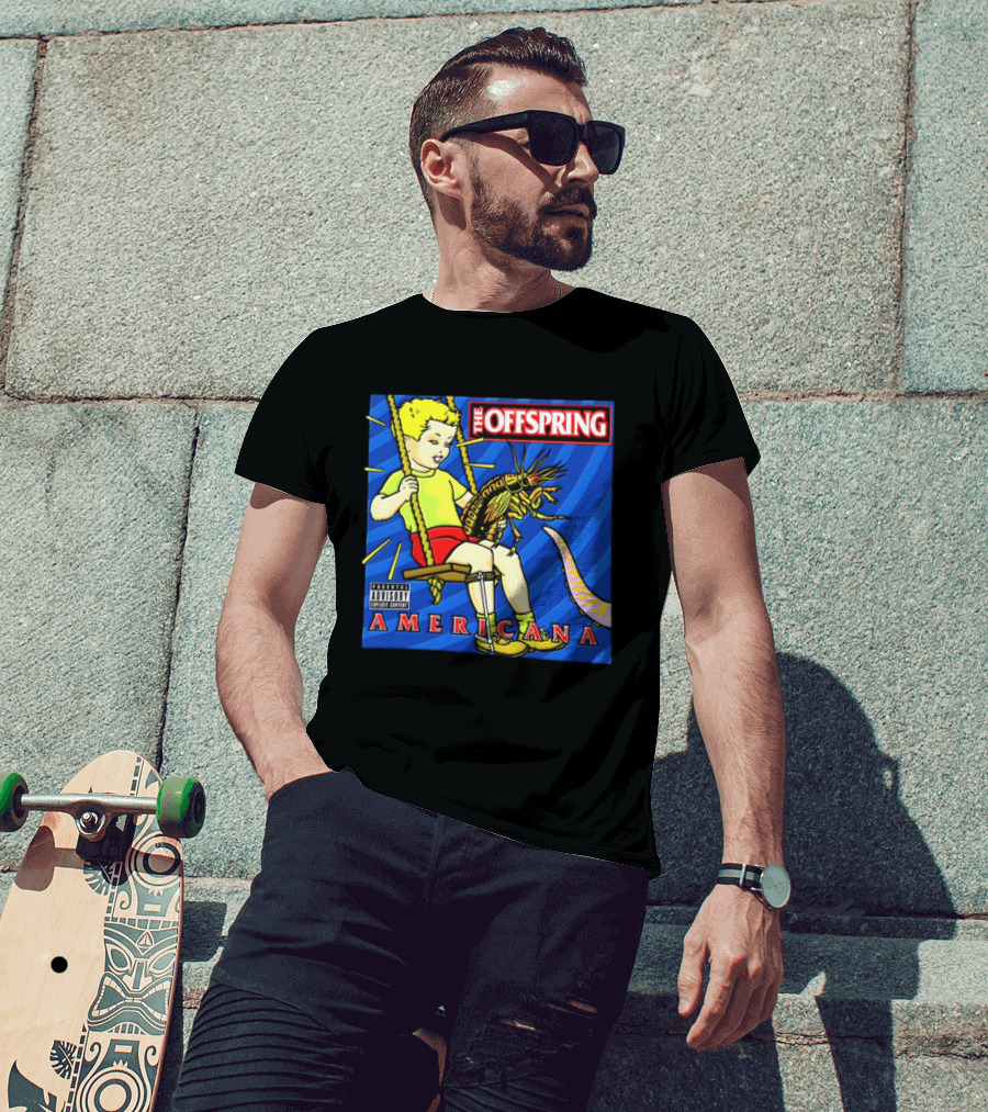 The Offspring Americana Album Cover Kid Holding Lobster Tentacle Explicit Content T-Shirt