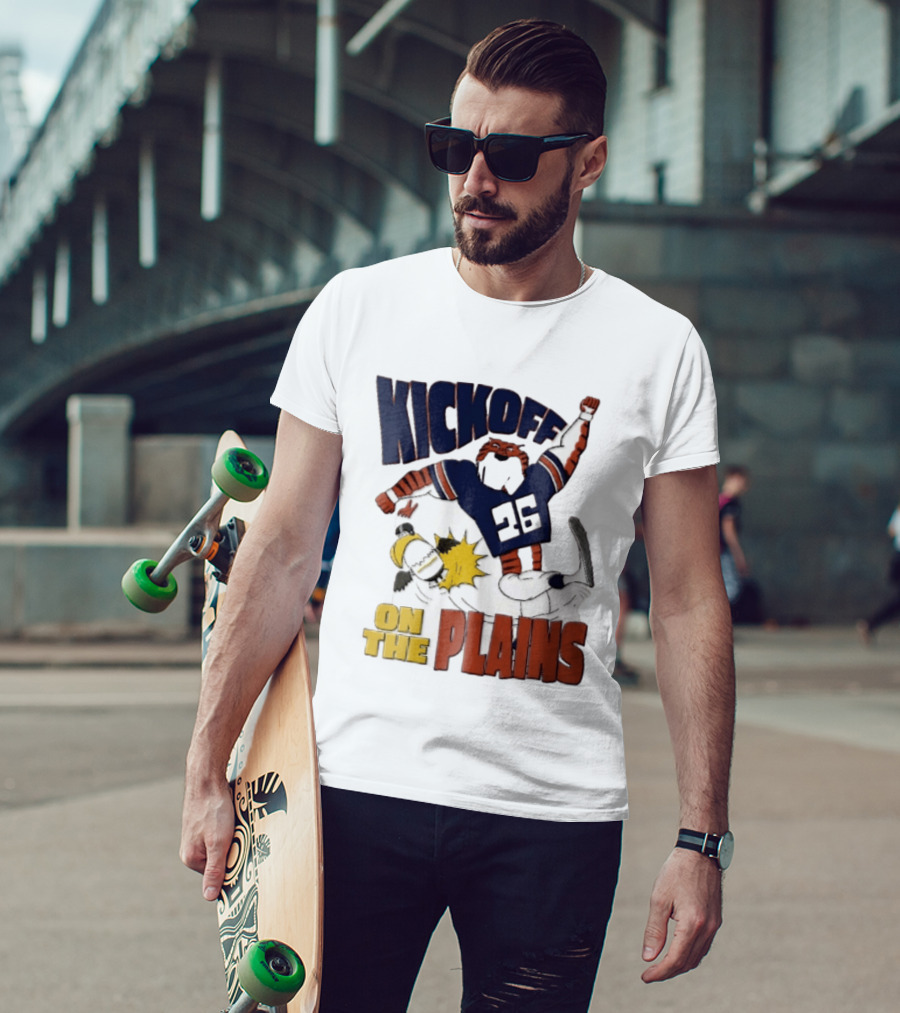 Kickoff On The Plains Auburn Tigers Southern Miss Cartoon Kicking Eagle T-Shirt
