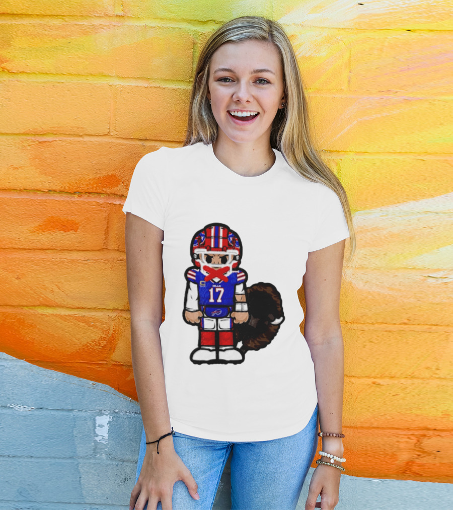 Josh Allen Buffalo Bills 17 Chibi Football 2026 T-Shirt
