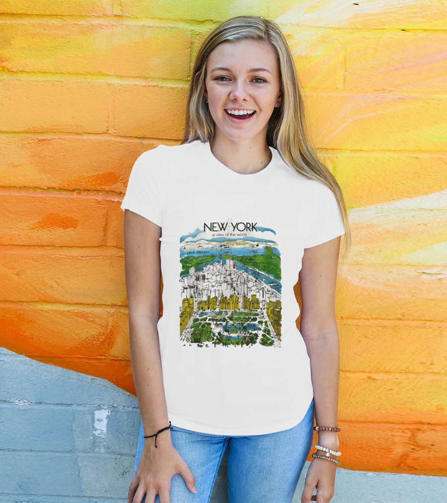 New York A View Of The World Carla Safernac T-Shirt
