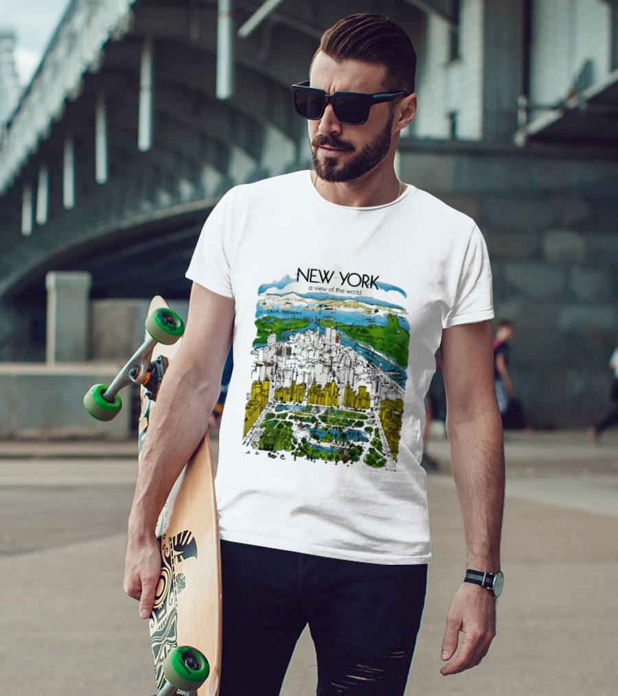New York A View Of The World Carla Safernac T-Shirt