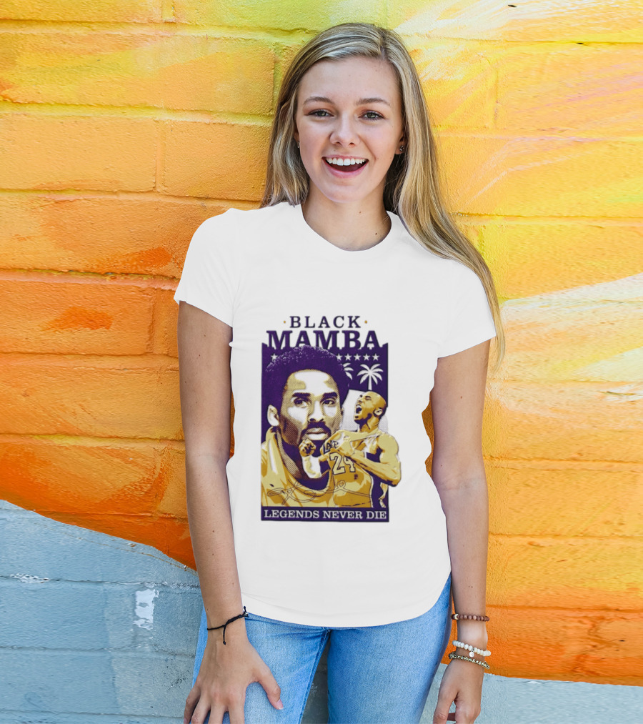 Kobe Bryant Black Mamba Legends Never Die Los Angeles Lakers 24 NBA Basketball T-Shirt