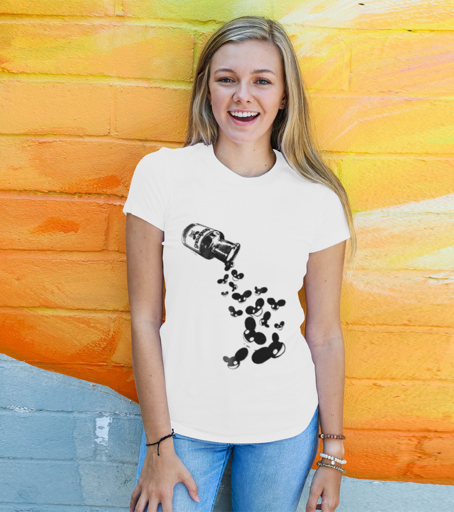 Deadmau5 Tipped Glass Medicine Bottle Mouse Head Spill T-Shirt