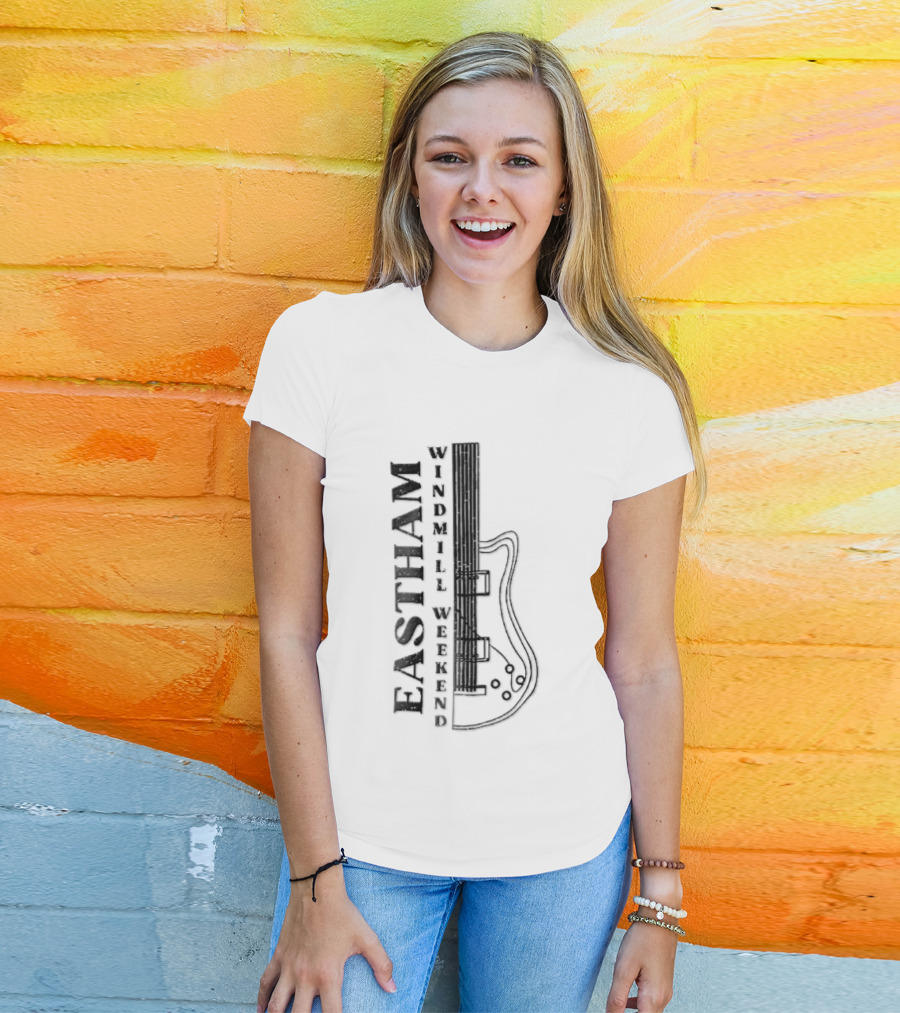 Eastham Windmill Weekend Distressed Electric Guitar Body T-Shirt
