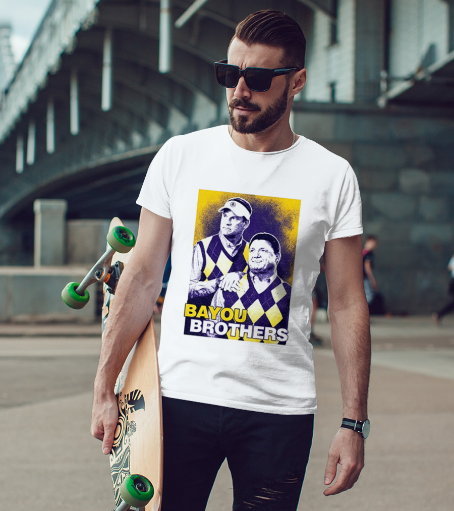 Bayou Brothers Ed Orgeron Coach O Kim Mulkey LSU Tigers T-Shirt
