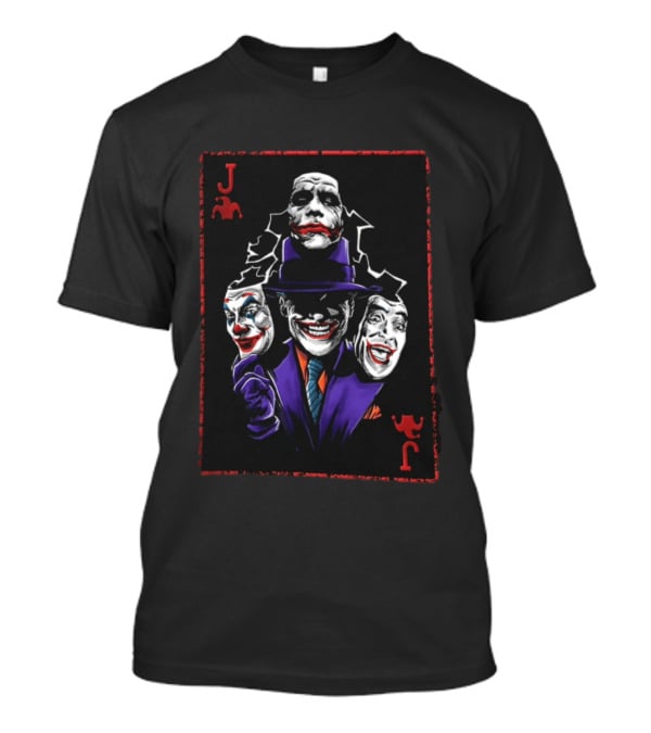 Joker Card Faces DC Comics Batman Joker Playing Card T-Shirt