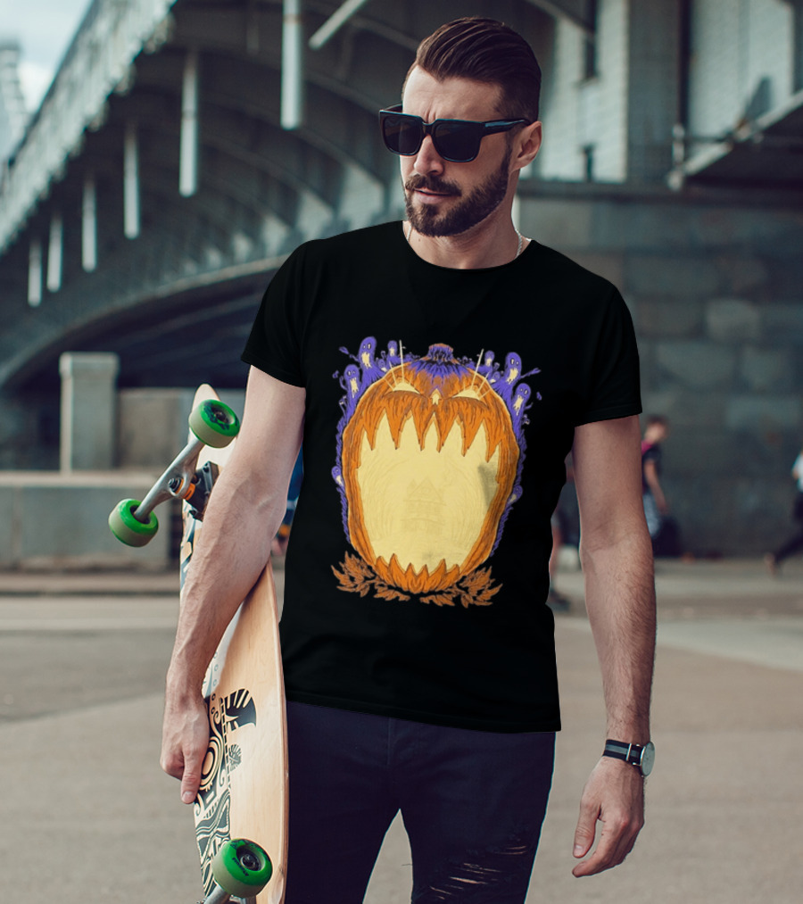 Pumpkin Ghost Haunted House Halloween Spooky Jack O' Lantern T-Shirt