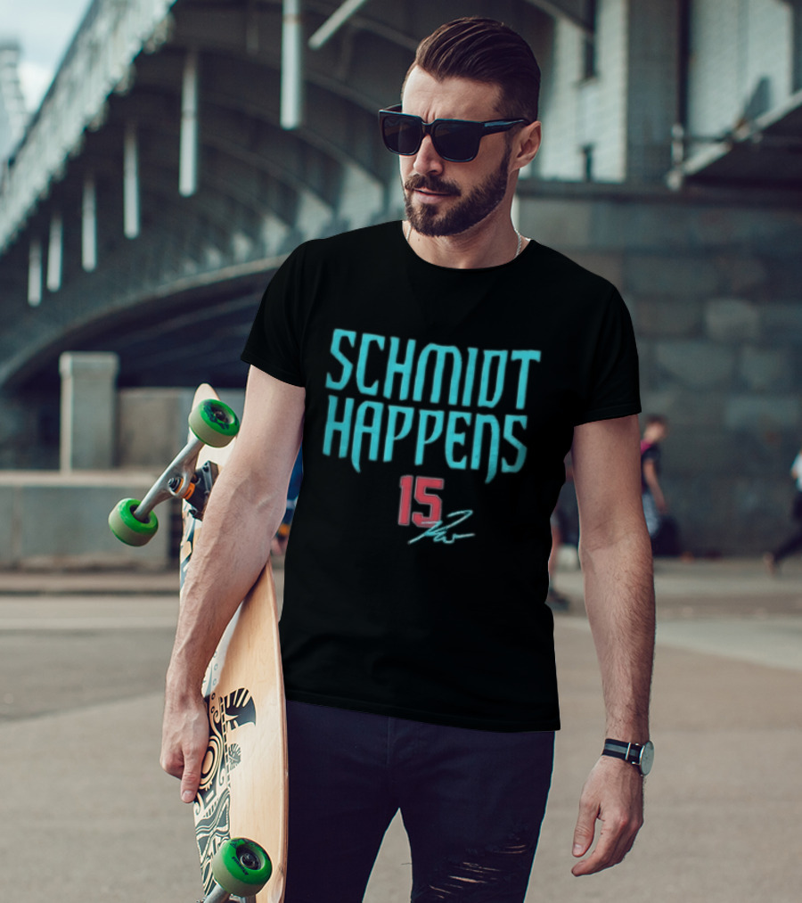 Schmidt Happens 15 Teal Red Signature T-Shirt