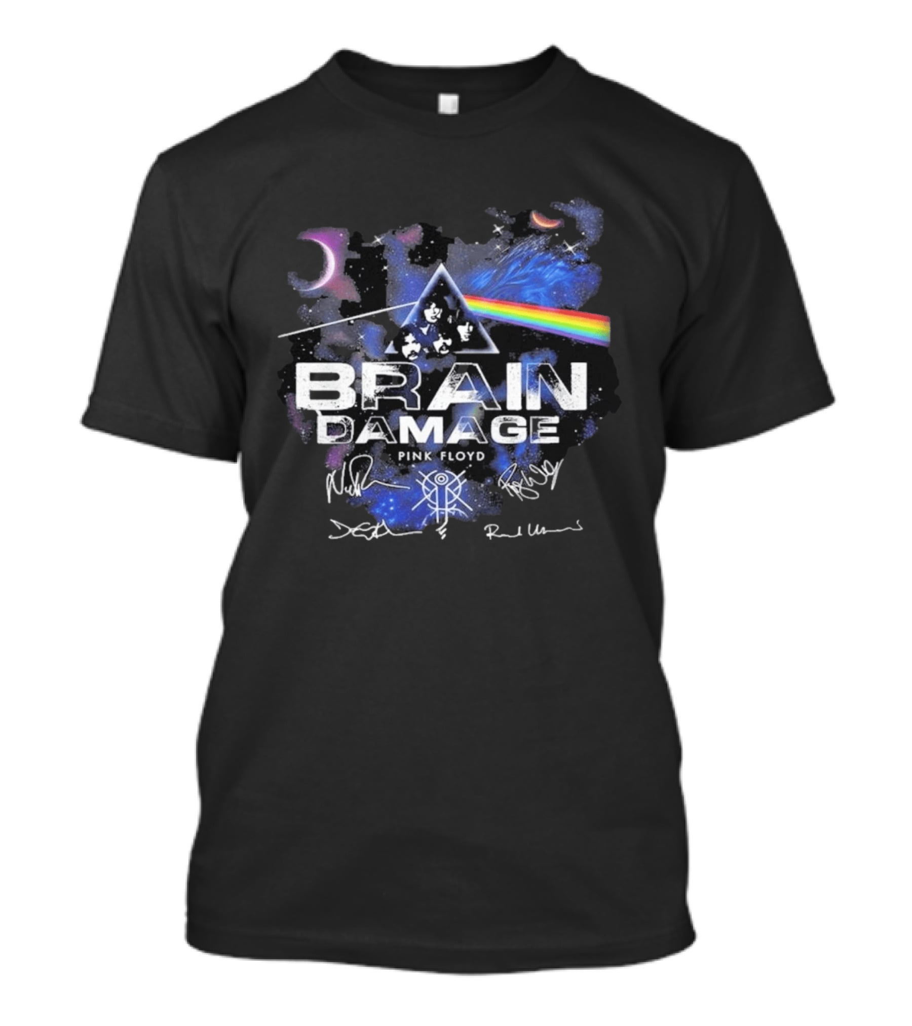 Pink Floyd Brain Damage Dark Side Of The Moon Prism Signatures T-Shirt