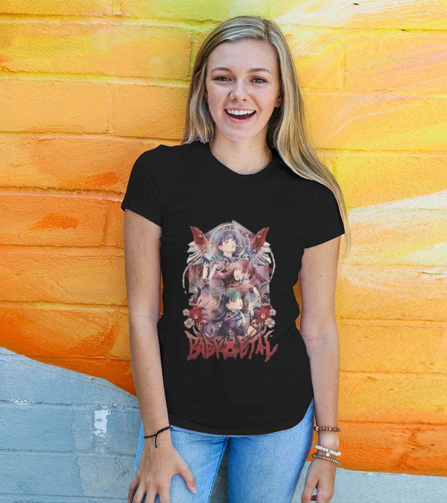 Babymetal Three Anime Female Stained Glass T-Shirt