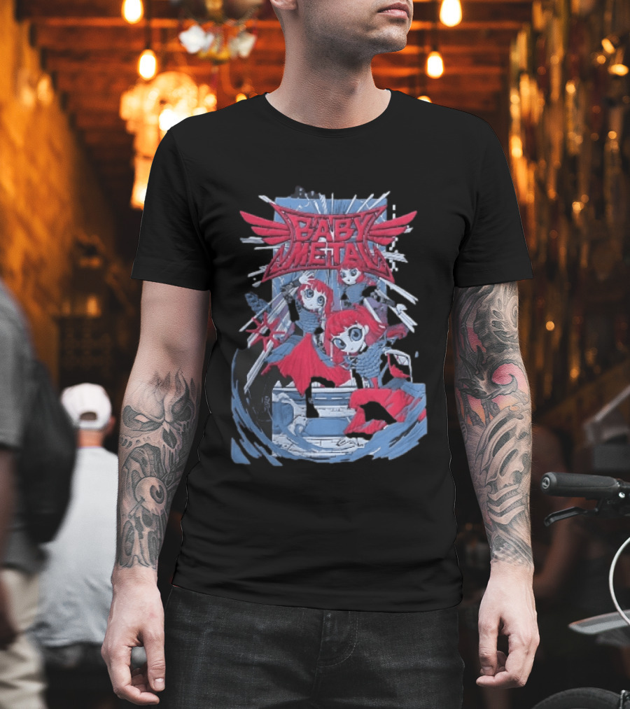 Babymetal Cartoon Redhead Gothic Female Performers Anime T-Shirt