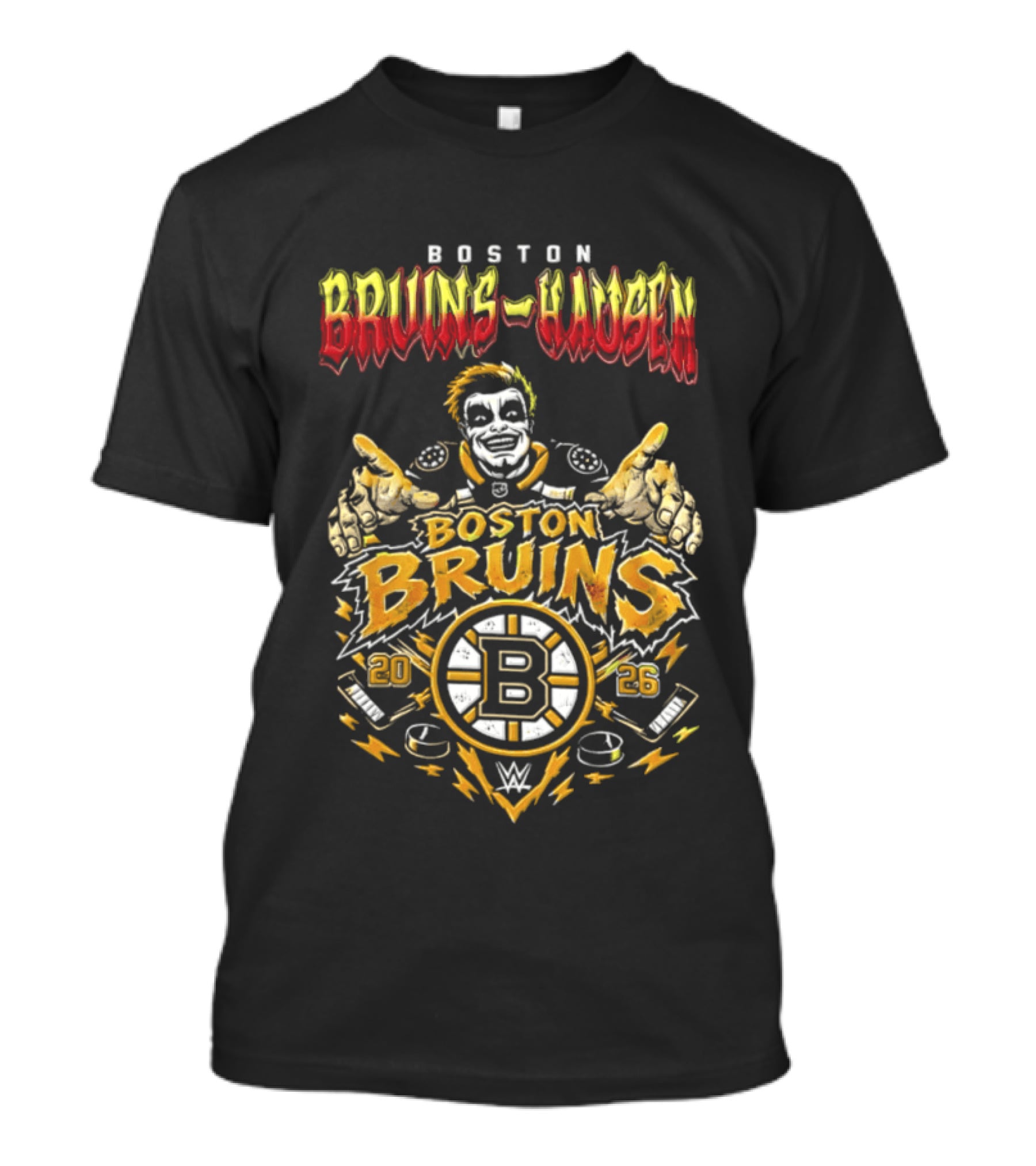 Boston Bruins Danhausen WWE 2026 Collaboration T-Shirt