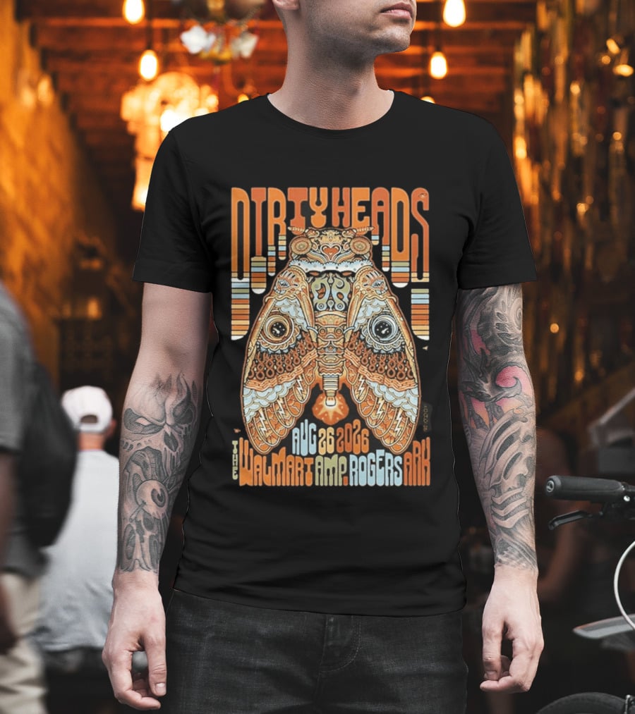 Dirty Heads August 26 2026 Walmart AMP Rogers AR Butterfly T-Shirt