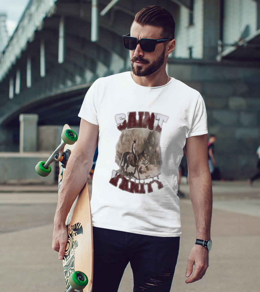 Saint Vanity Cowboy Horse Western T-Shirt