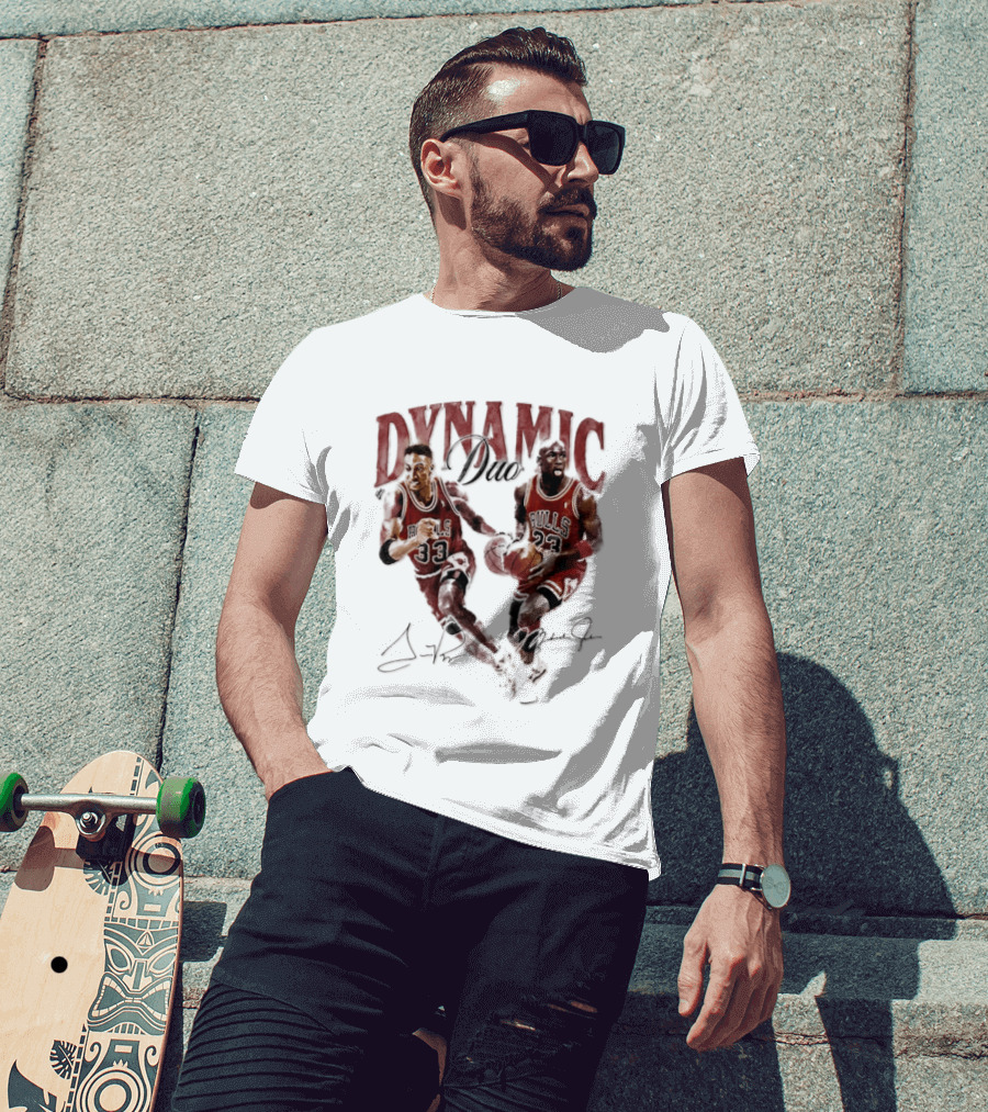 Dynamic Duo Scottie Pippen Michael Jordan Bulls 33 23 T-Shirt