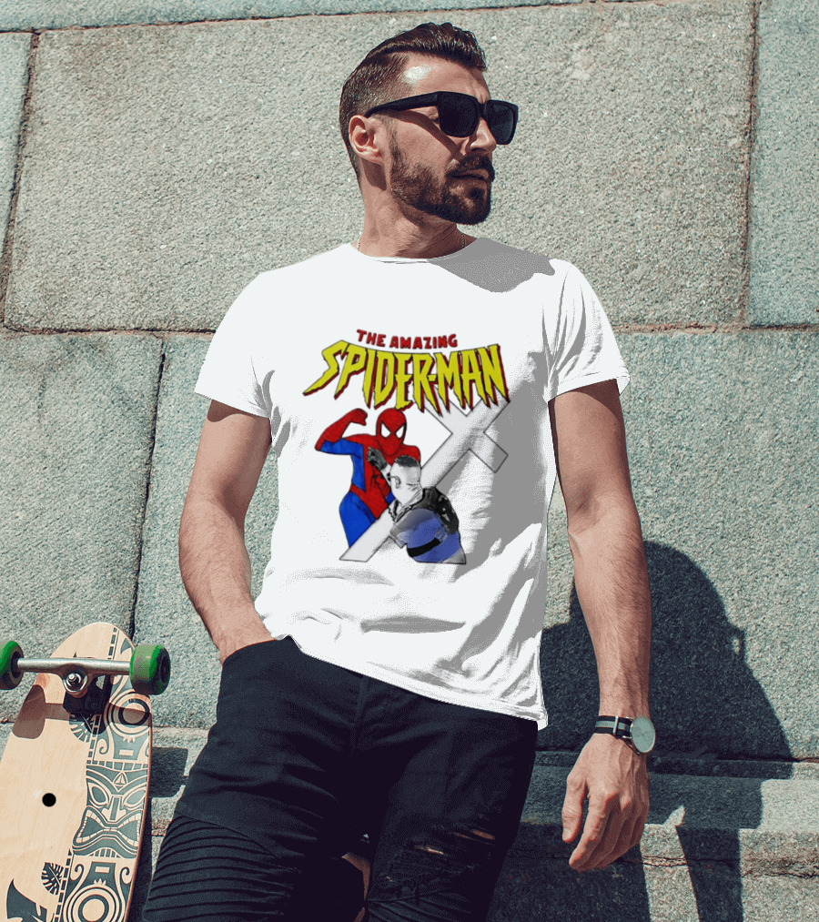 The Amazing Spider Man Vs Jake Lang Comic Style Showdown T-Shirt
