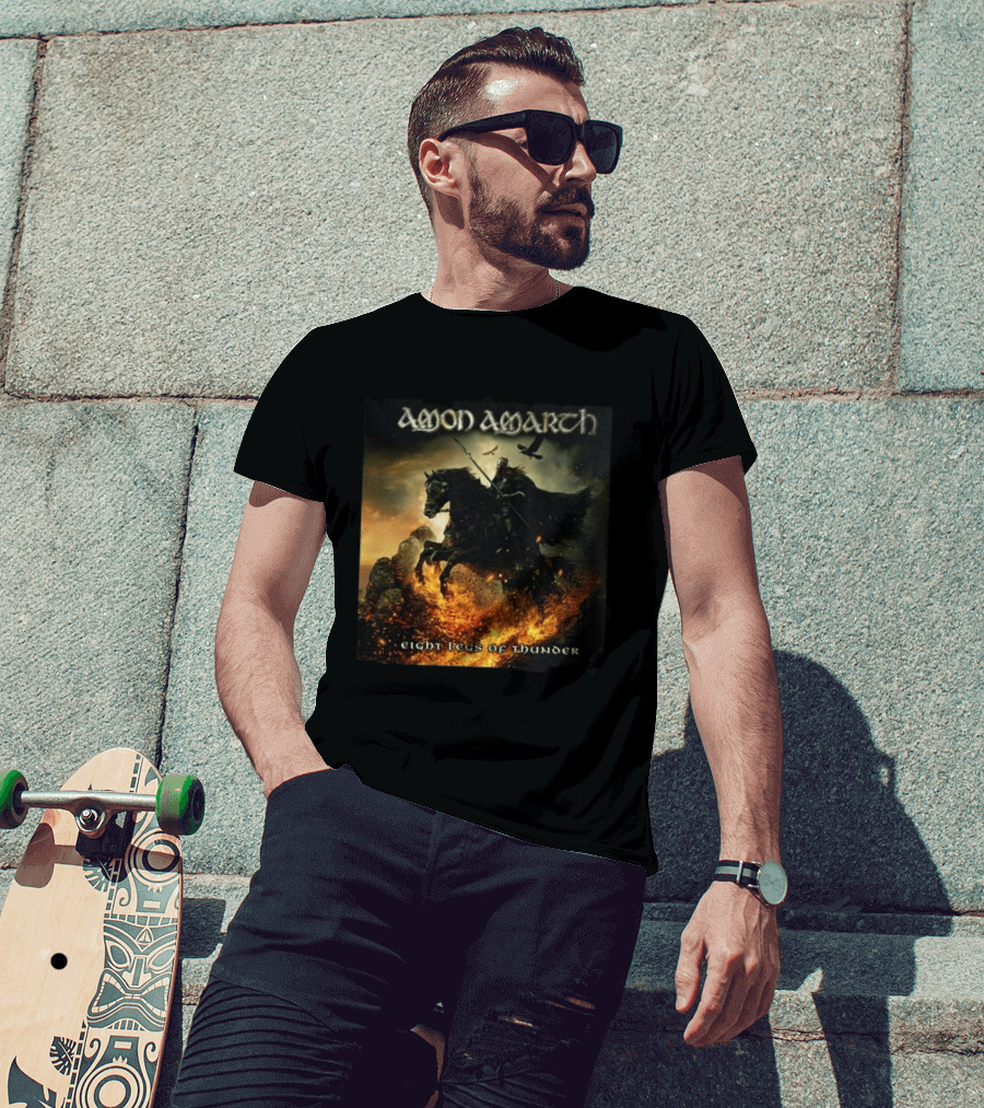 Amon Amarth Eight Legs Of Thunder New Single Viking Warrior Album Cover T-Shirt