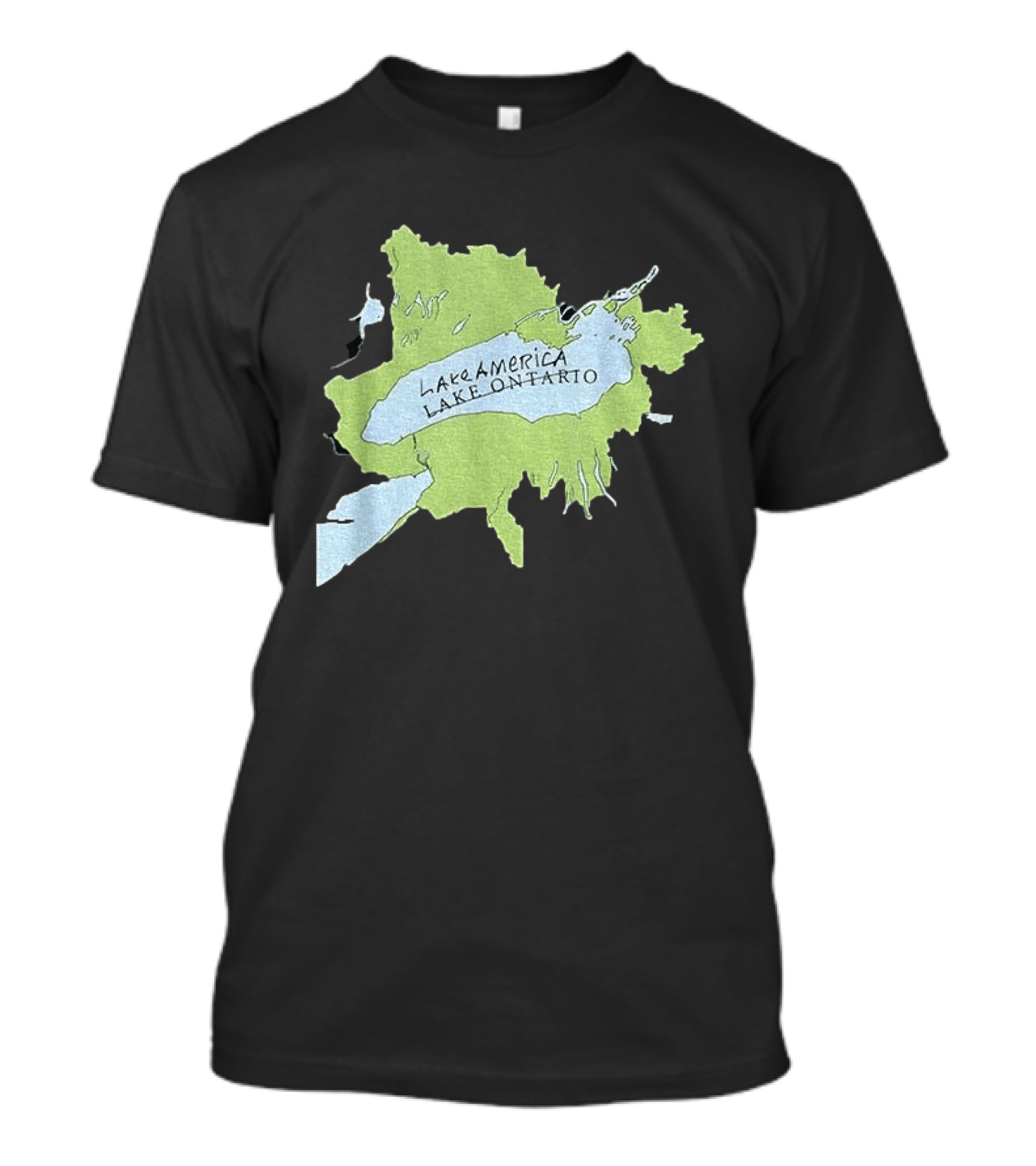 Lake America Lake Ontario Geography Humor Map T-Shirt