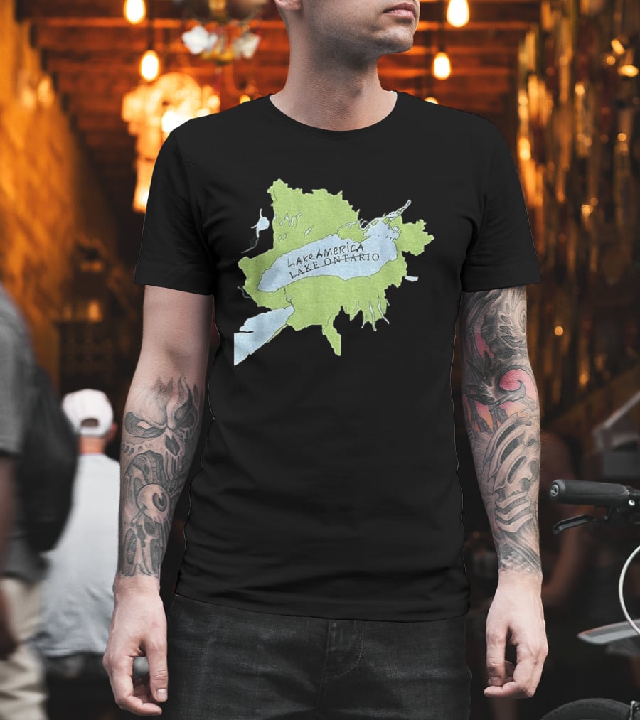 Lake America Lake Ontario Geography Humor Map T-Shirt
