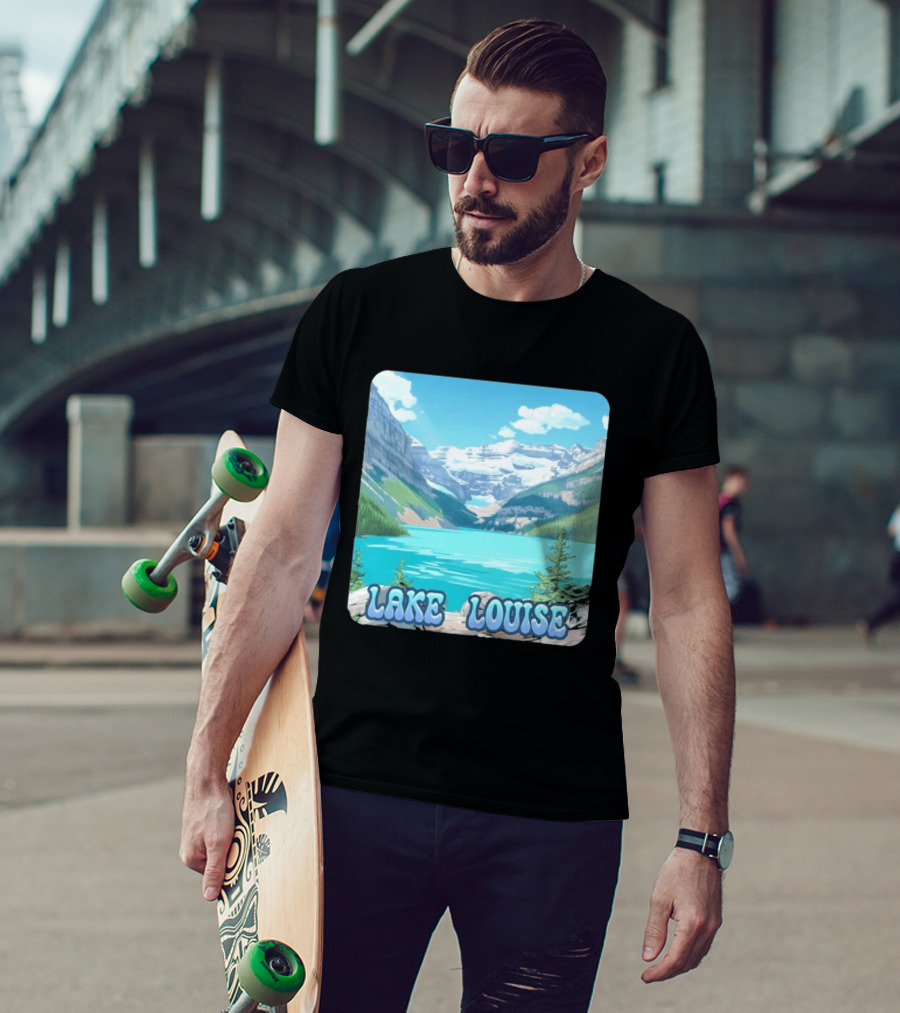 Lake Louise Canada Scenic Mountain Lake View T-Shirt