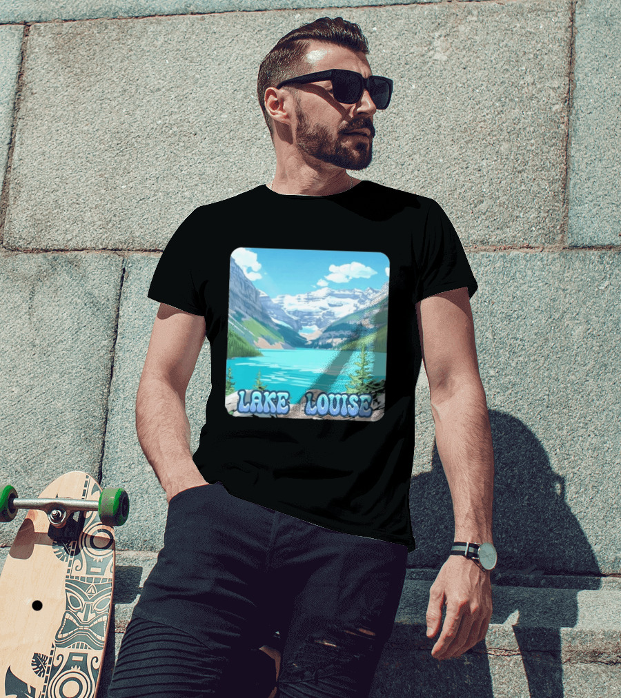 Lake Louise Canada Scenic Mountain Lake View T-Shirt