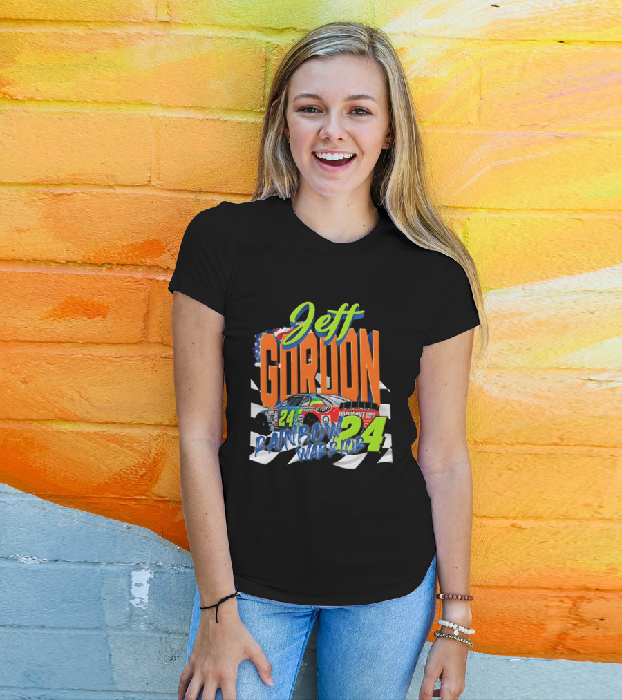 Jeff Gordon 24 Rainbow Warrior DuPont Chevrolet NASCAR Racing T-Shirt