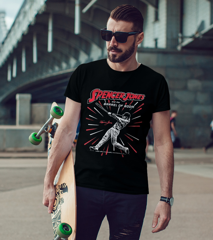 Spencer Jones And The Barrel Of Boom Baseball Player T-Shirt