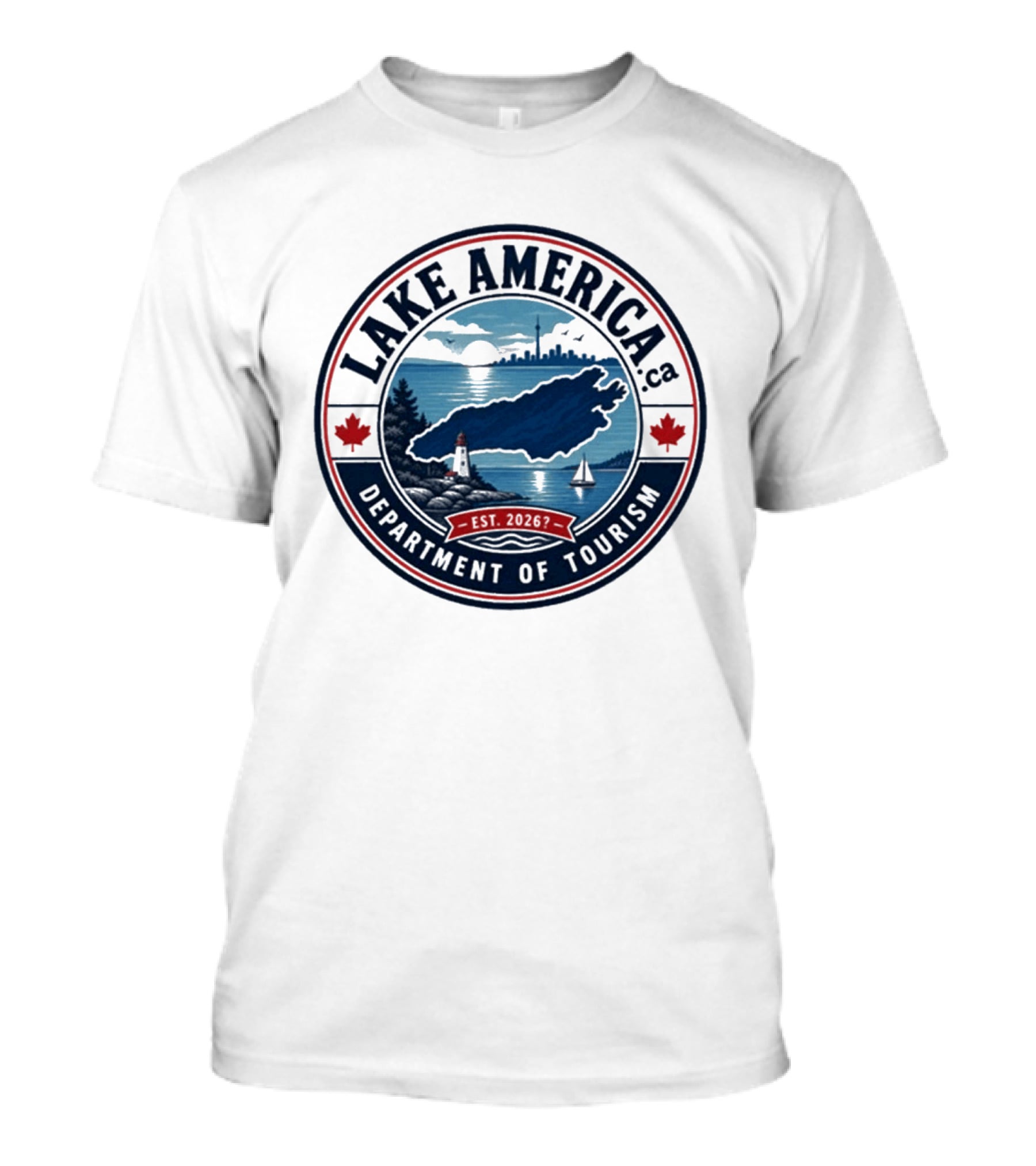 Lake America Department Of Tourism Scenic Adventure Est 2026 T-Shirt