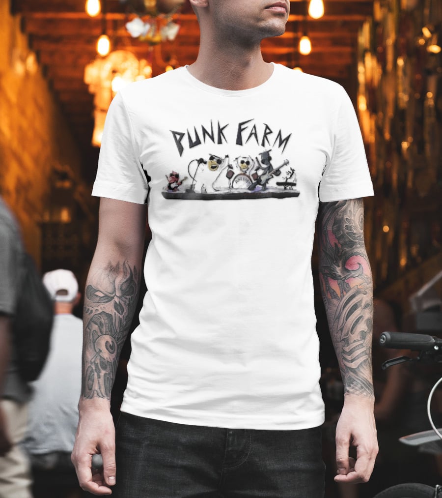 Punk Farm Cartoon Rock Band Animals Stage Jjk T-Shirt