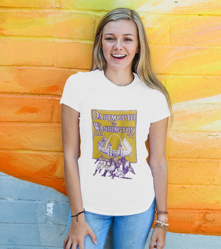 Dartmouth Vs Washington Husky Stadium Nov 27 1920 Football Players T-Shirt