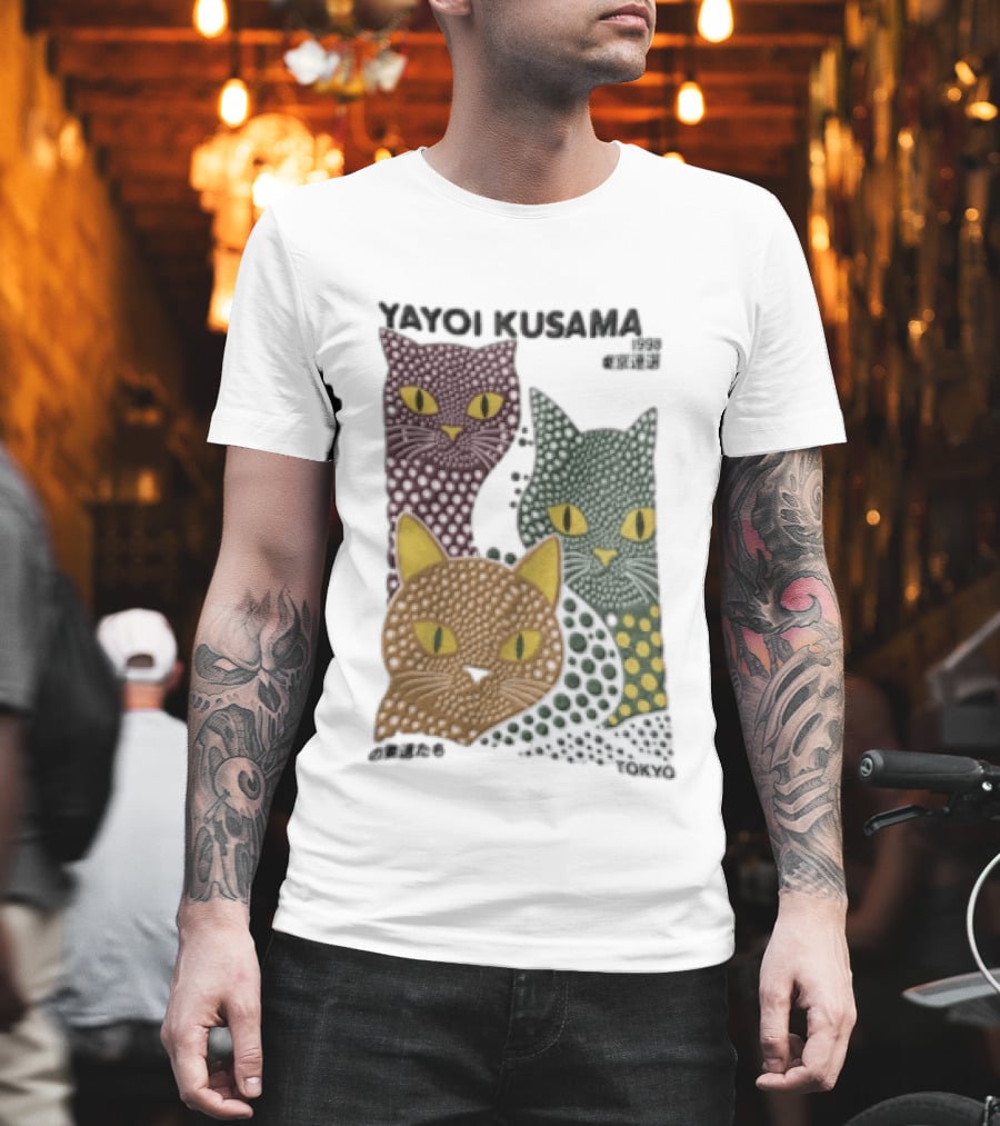 Yayoi Kusama Polka Dot Cats Tokyo T-Shirt