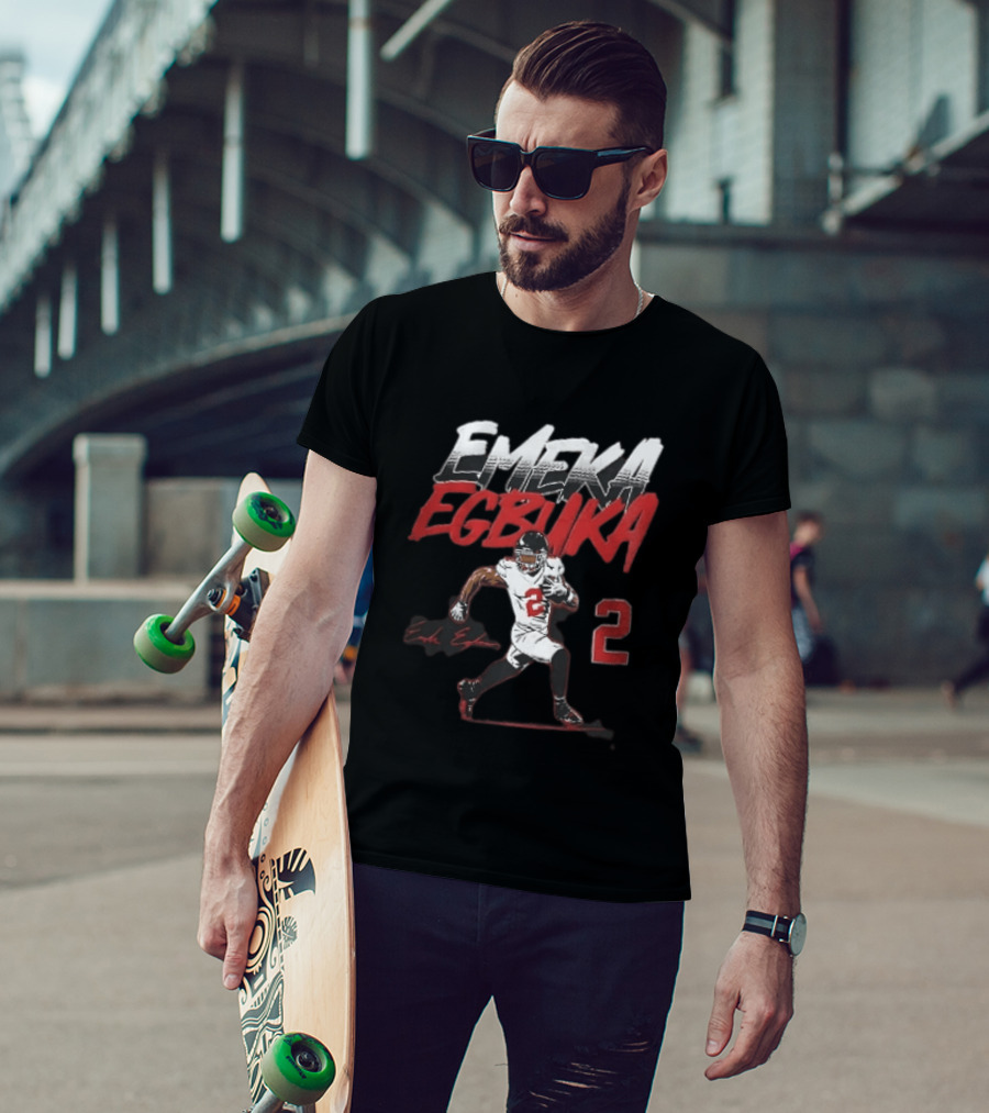 Emeka Egbuka 2 Football Player Running Action Image T-Shirt