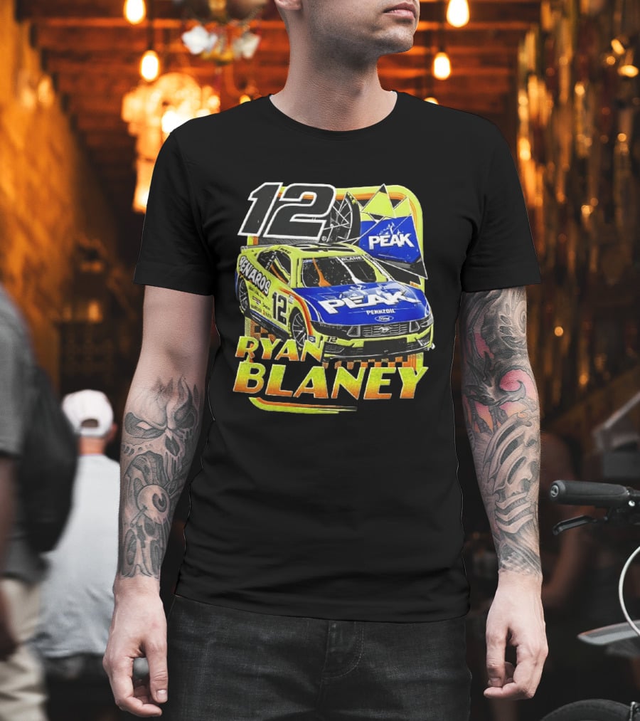 Ryan Blaney 12 Menards Car Peak Racing NASCAR T-Shirt