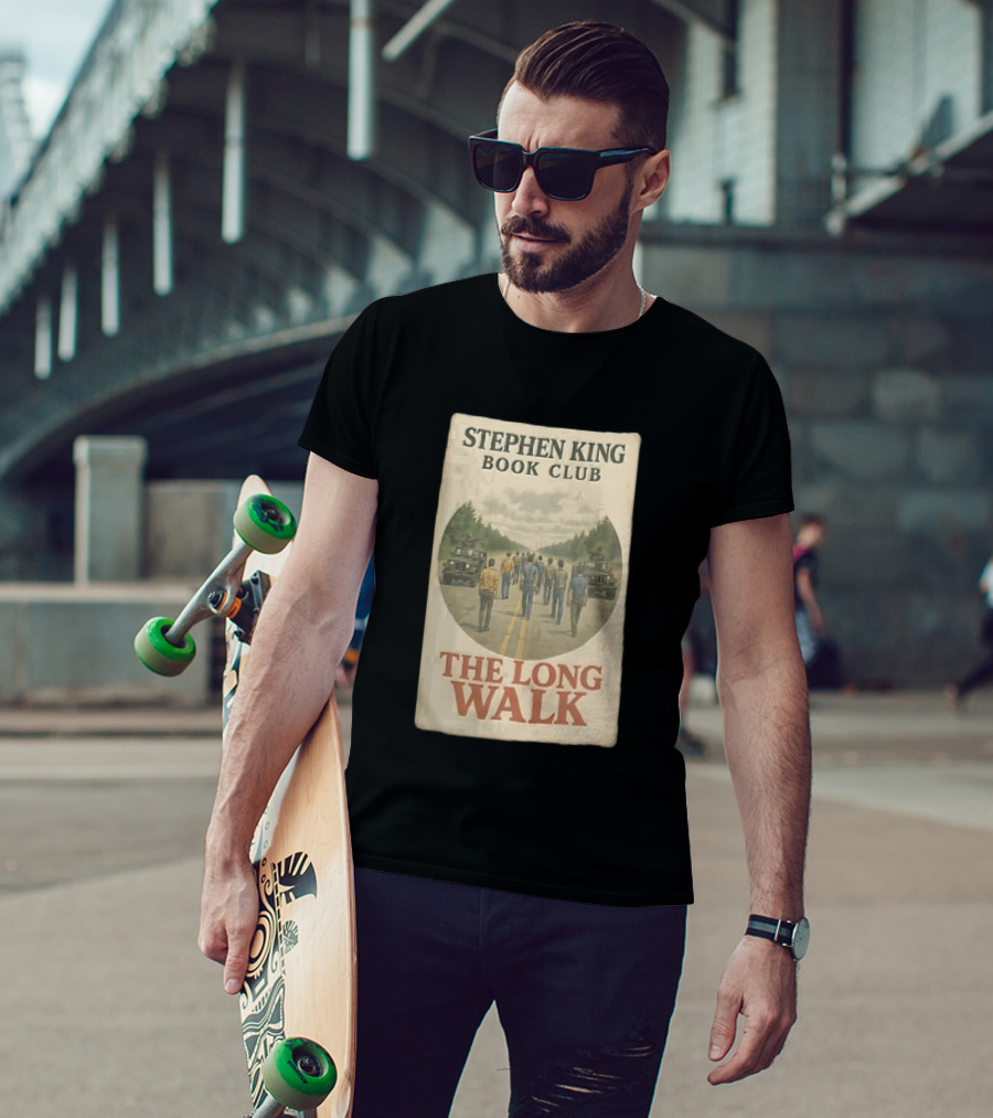 Stephen King Book Club The Long Walk Highway Military Jeeps T-Shirt
