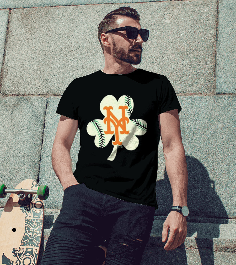 New York Mets Irish Shamrock Baseball 2026 T-Shirt