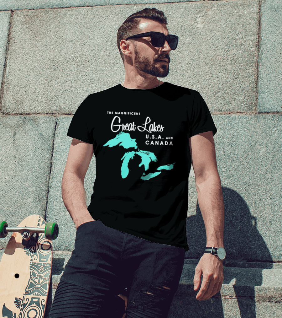 The Magnificent Great Lakes USA And Canada T-Shirt