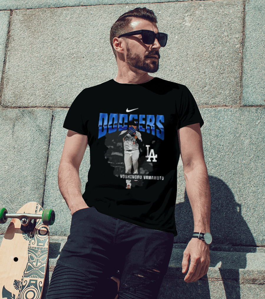 Yoshinobu Yamamoto Los Angeles Dodgers Nike LA Baseball T-Shirt