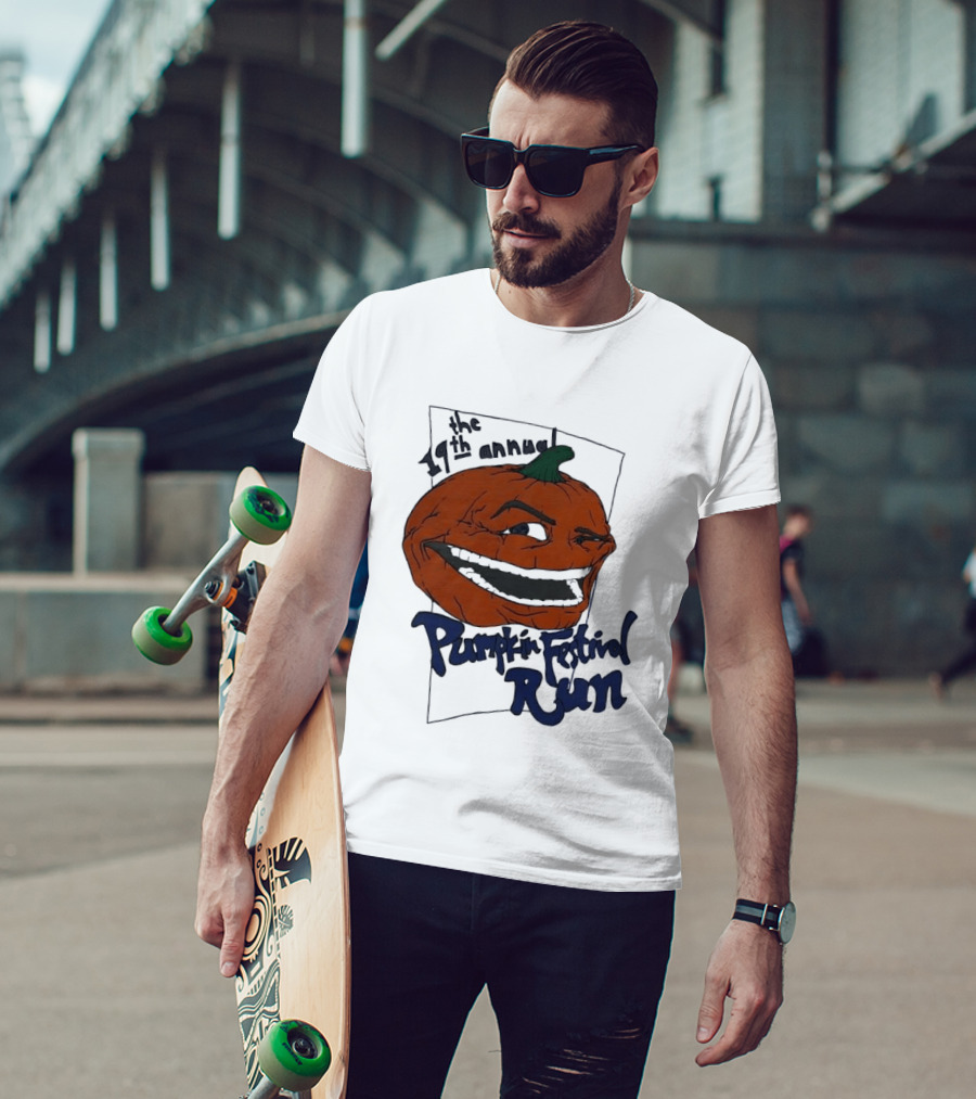 19th Annual The Pumpkin Festival Run Halloween Event Laughing Pumpkin T-Shirt