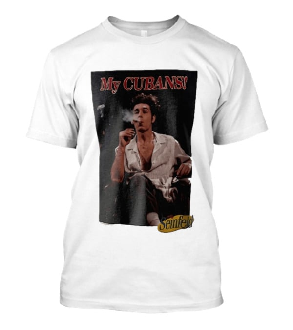 Seinfeld My Cubans Cosmo Kramer Smoking Cigar In Leather Chair T-Shirt