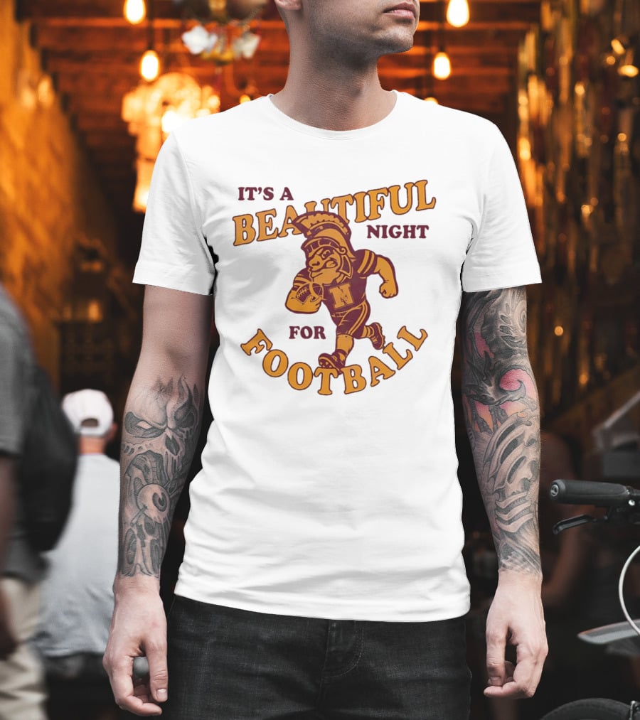 It's A Beautiful Night For Football Trojan Player N T-Shirt