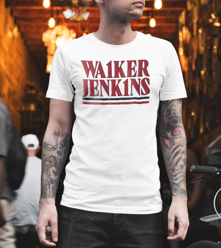 Walker Jenkins WA1KER JENK1NS Red Navy Blue Stripes T-Shirt