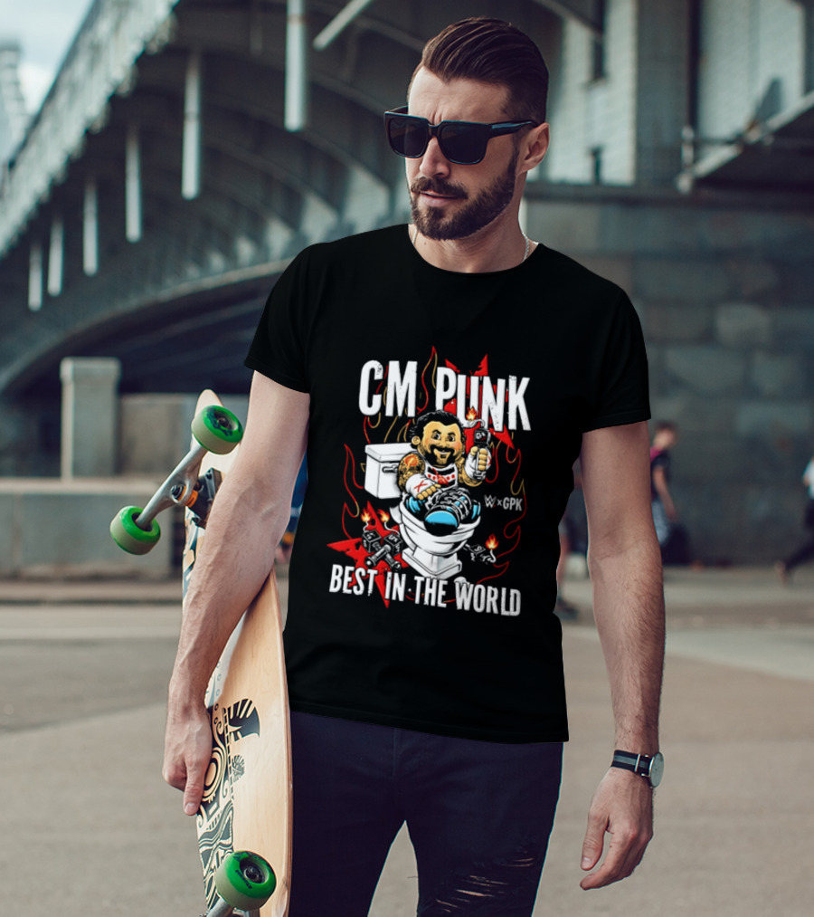 CM Punk Best In The World Garbage Pail Kids CPK T-Shirt