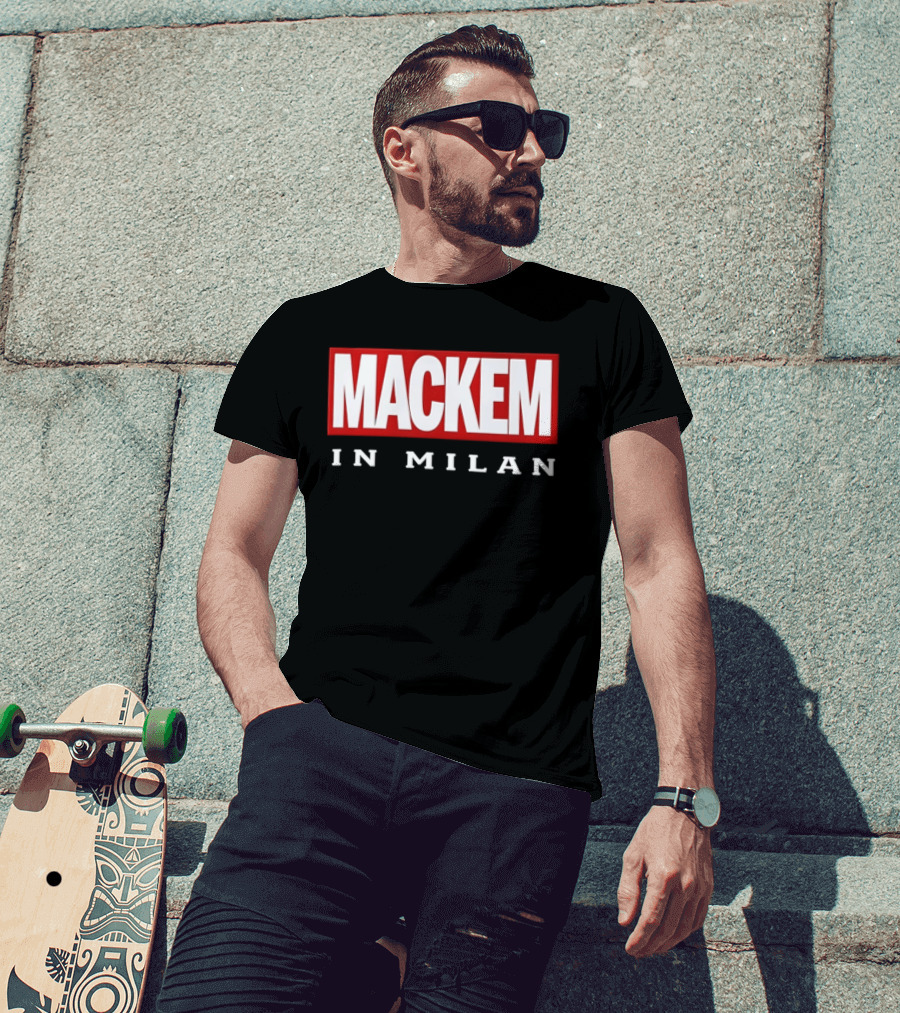 Mackem In Milan Red And White T-Shirt