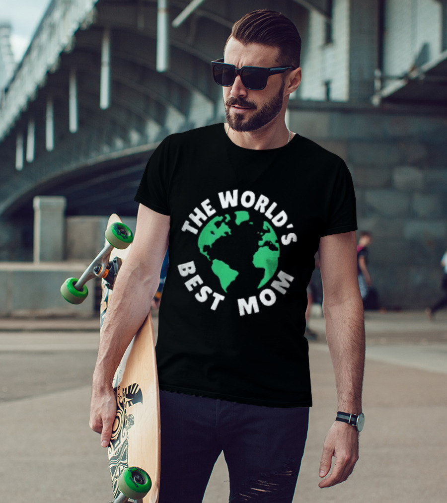 The World's Best Mom Earth Globe T-Shirt