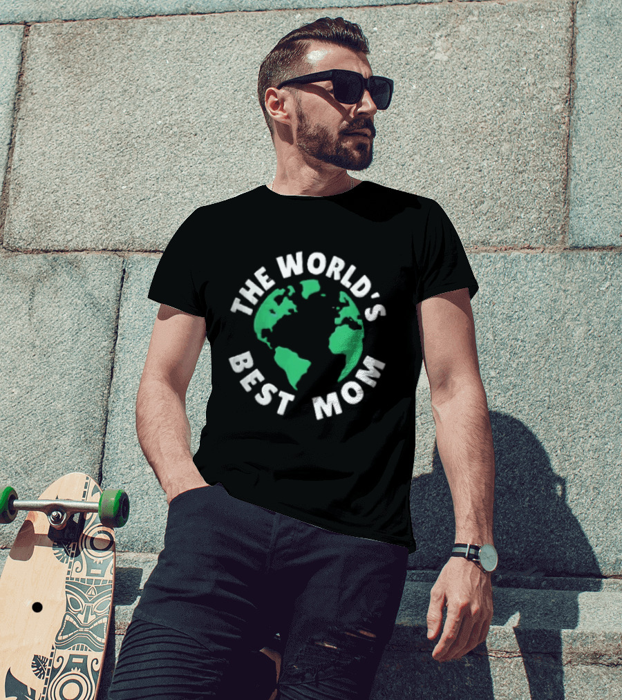 The World's Best Mom Earth Globe T-Shirt