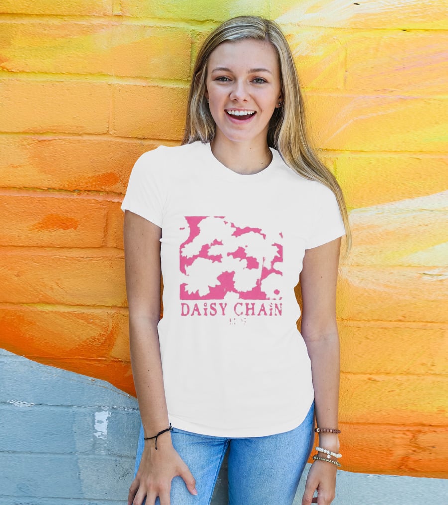 Olivia Rodrigo Daisy Chain Pink Distressed T-Shirt