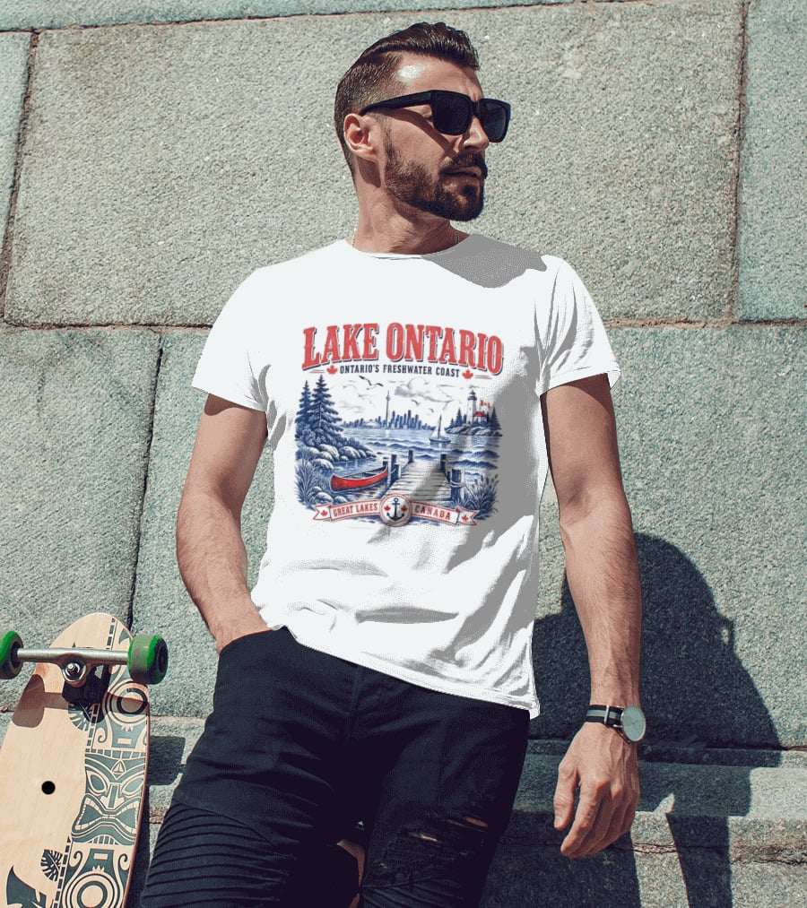 Lake Ontario Ontario's Freshwater Coast Great Lakes Canada Souvenir T-Shirt
